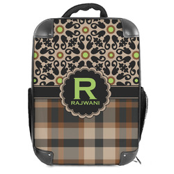 Moroccan Mosaic & Plaid Hard Shell Backpack (Personalized)