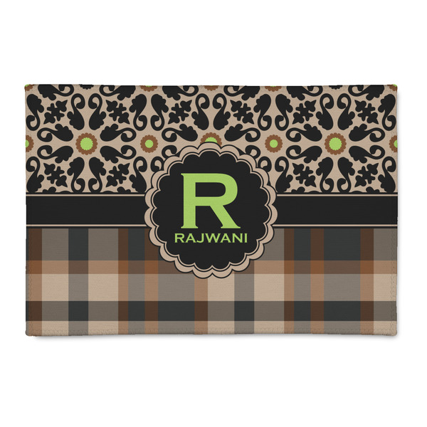 Custom Moroccan Mosaic & Plaid 2' x 3' Indoor Area Rug (Personalized)