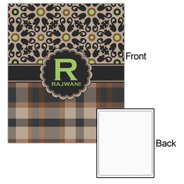 Moroccan Mosaic & Plaid 20x24 - Matte Poster - Front & Back