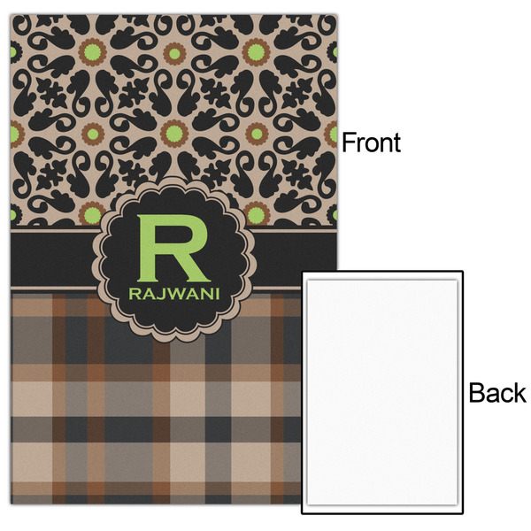 Moroccan Mosaic & Plaid 20x30 - Matte Poster - Front & Back
