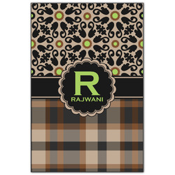 Moroccan Mosaic & Plaid Wood Print - 20x30 (Personalized)