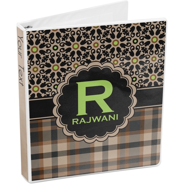 Moroccan Mosaic & Plaid 3-Ring Binder 3/4 - Main