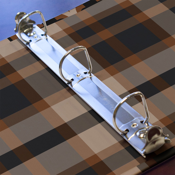 Moroccan Mosaic & Plaid 3 Ring Binders - Full Wrap - 1" - DETAIL