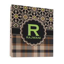 Moroccan Mosaic & Plaid 3 Ring Binder - Full Wrap - 1" (Personalized)