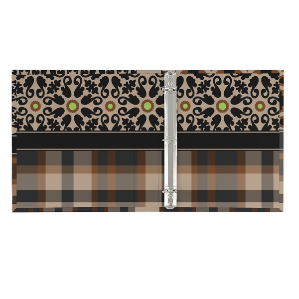 Moroccan Mosaic & Plaid 3 Ring Binders - Full Wrap - 1" - OPEN INSIDE