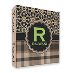 Moroccan Mosaic & Plaid 3 Ring Binder - Full Wrap - 2" (Personalized)