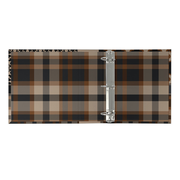 Moroccan Mosaic & Plaid 3 Ring Binders - Full Wrap - 2" - OPEN INSIDE