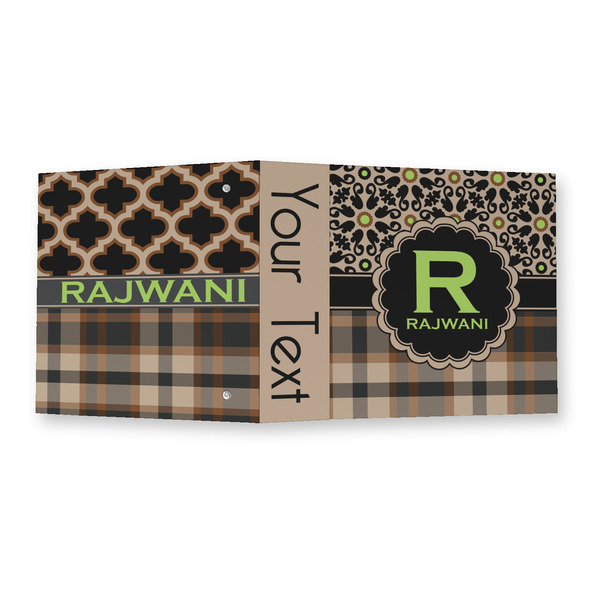 Moroccan Mosaic & Plaid 3 Ring Binders - Full Wrap - 2" - OPEN OUTSIDE