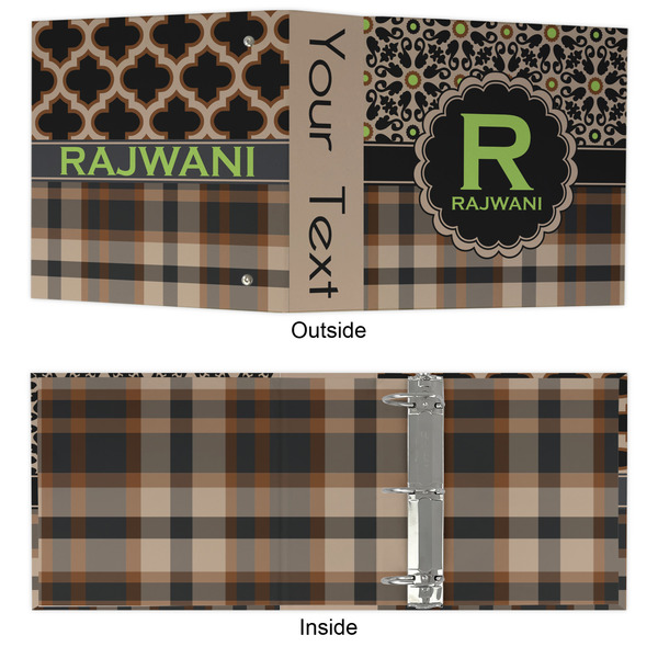 Moroccan Mosaic & Plaid 3 Ring Binders - Full Wrap - 3" - APPROVAL