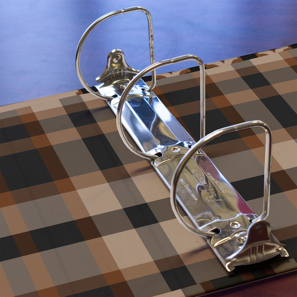 Moroccan Mosaic & Plaid 3 Ring Binders - Full Wrap - 3" - DETAIL