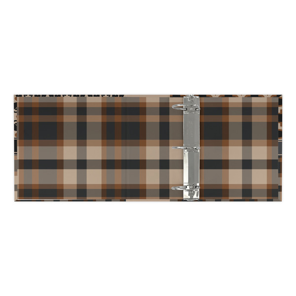 Moroccan Mosaic & Plaid 3 Ring Binders - Full Wrap - 3" - OPEN INSIDE