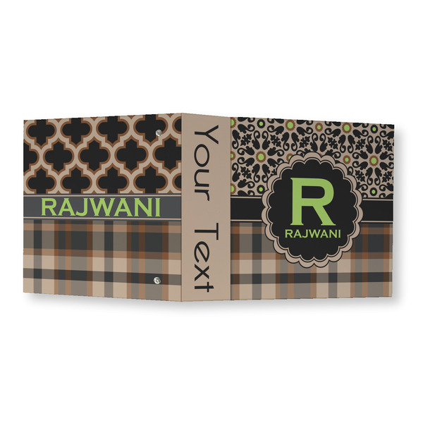 Moroccan Mosaic & Plaid 3 Ring Binders - Full Wrap - 3" - OPEN OUTSIDE