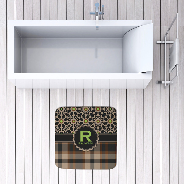 Moroccan Mosaic & Plaid 48x48 Foam Memory Mat - LIFESTYLE