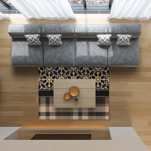 Moroccan Mosaic & Plaid 5'x7' Indoor Area Rugs - IN CONTEXT