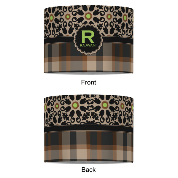 Moroccan Mosaic & Plaid 8" Drum Lampshade - APPROVAL (Fabric)