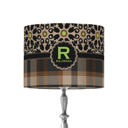 Moroccan Mosaic & Plaid 8" Drum Lamp Shade - Fabric (Personalized)