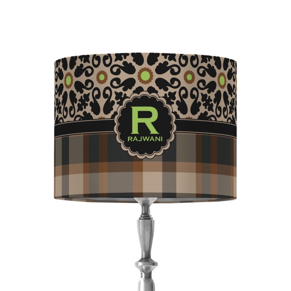 Custom Moroccan Mosaic & Plaid 8" Drum Lamp Shade - Fabric (Personalized)