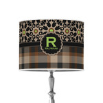 Moroccan Mosaic & Plaid 8" Drum Lamp Shade - Poly-film (Personalized)