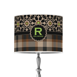 Moroccan Mosaic & Plaid 8" Drum Lamp Shade - Poly-film (Personalized)