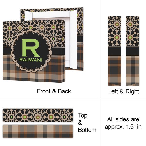 Moroccan Mosaic & Plaid 8x8 - Canvas Print - Approval