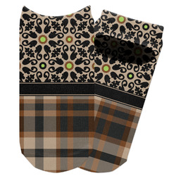 Moroccan Mosaic & Plaid Adult Ankle Socks