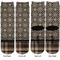 Moroccan Mosaic & Plaid Adult Crew Socks - Double Pair - Front and Back - Apvl
