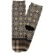 Moroccan Mosaic & Plaid Adult Crew Socks - Single Pair - Front and Back