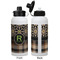 Moroccan Mosaic & Plaid Aluminum Water Bottle - White APPROVAL