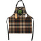 Moroccan Mosaic & Plaid Apron With Pockets w/ Name and Initial