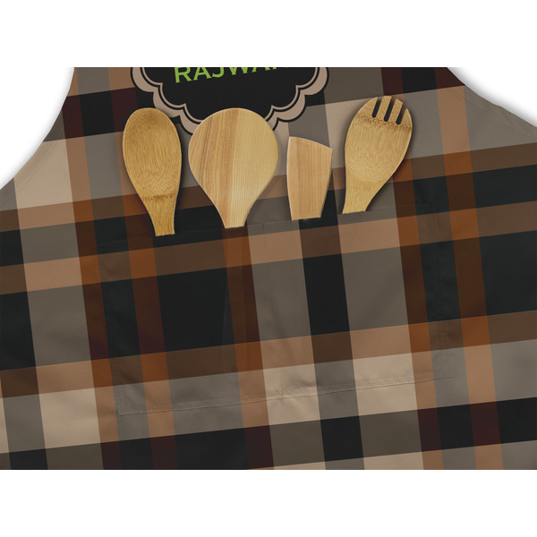 Moroccan Mosaic & Plaid Apron - Pocket Detail with Props