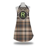 Moroccan Mosaic & Plaid Apron w/ Name and Initial