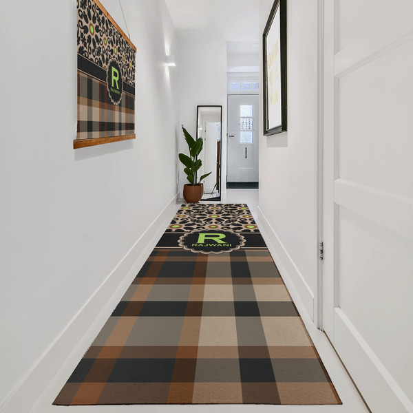 Moroccan Mosaic & Plaid Area Rug Sizes - In Context (vertical)