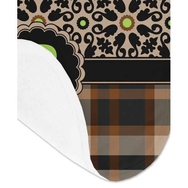 Moroccan Mosaic & Plaid Baby Bib - AFT detail