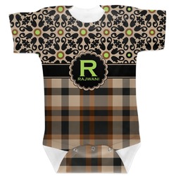 Moroccan Mosaic & Plaid Baby Bodysuit (Personalized)