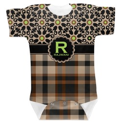 Moroccan Mosaic & Plaid Baby Bodysuit (Personalized)