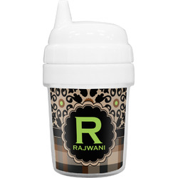 Moroccan Mosaic & Plaid Baby Sippy Cup (Personalized)