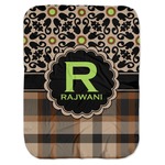 Moroccan Mosaic & Plaid Baby Swaddling Blanket (Personalized)