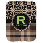 Moroccan Mosaic & Plaid Baby Swaddling Blanket (Personalized)