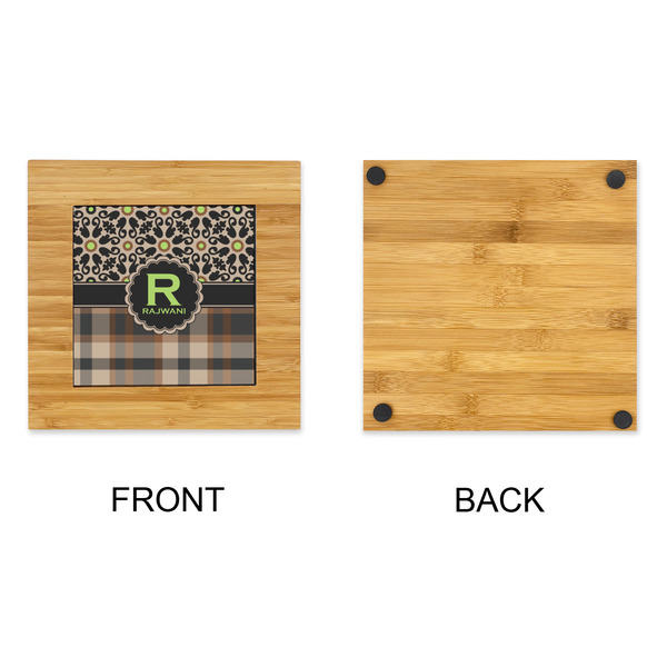 Moroccan Mosaic & Plaid Bamboo Trivet with 6" Tile - APPROVAL