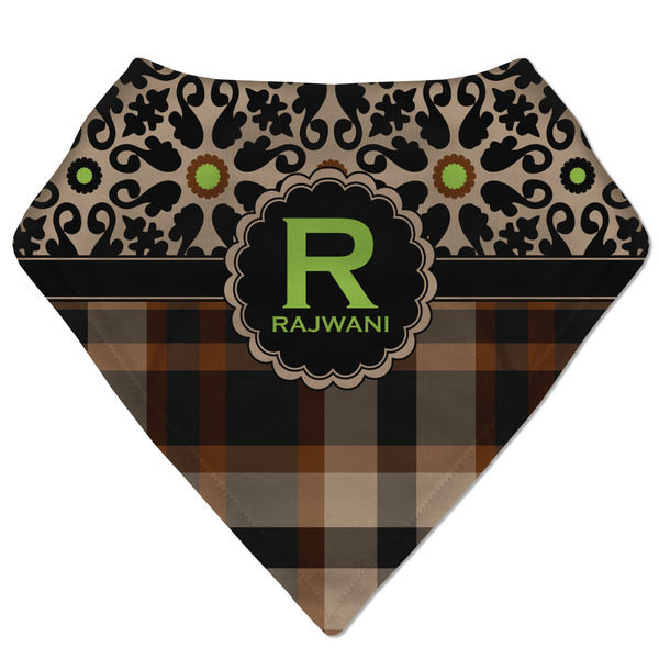 Custom Moroccan Mosaic & Plaid Bandana Bib (Personalized)