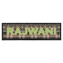 Moroccan Mosaic & Plaid Bar Mat (Personalized)