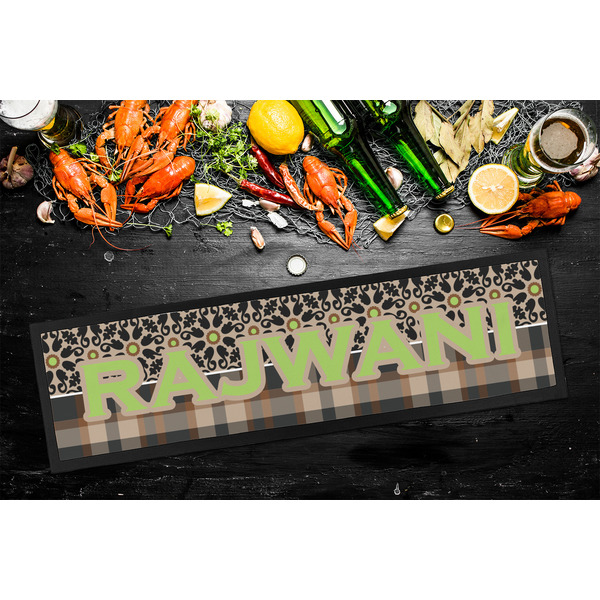 Moroccan Mosaic & Plaid Bar Mat - Large - LIFESTYLE