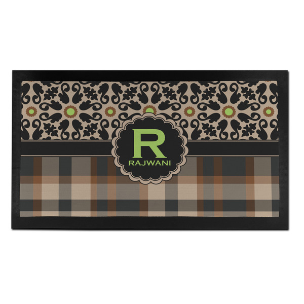 Moroccan Mosaic & Plaid Bar Mat - Small - FRONT