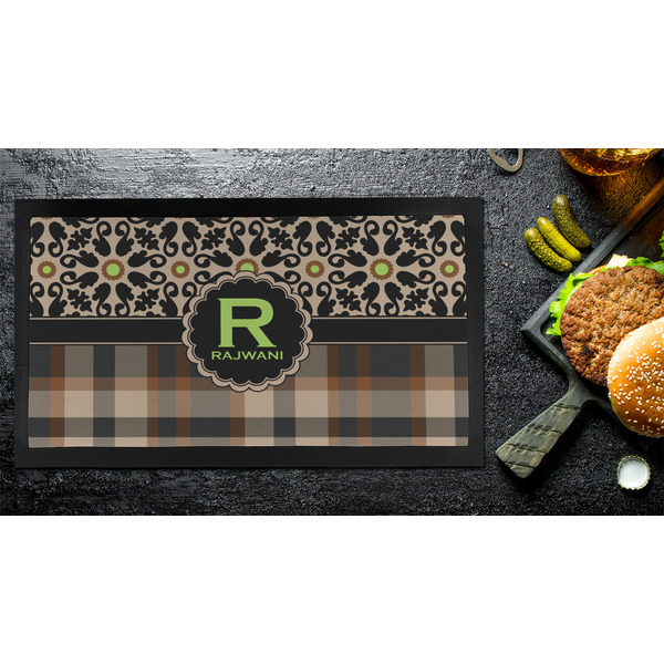 Moroccan Mosaic & Plaid Bar Mat - Small - LIFESTYLE