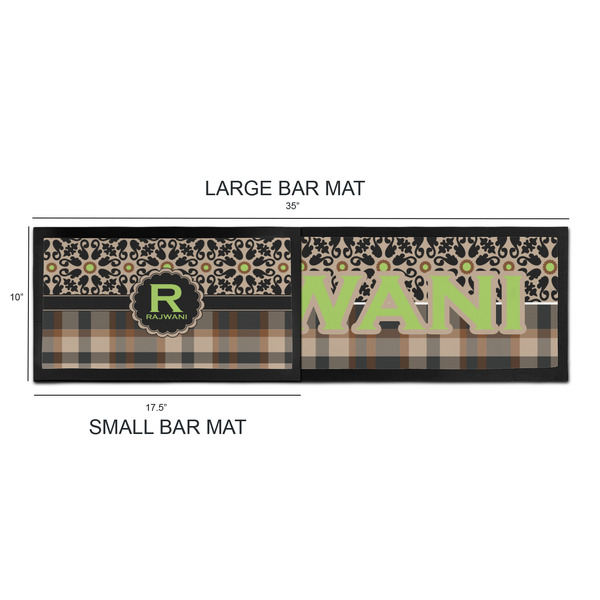 Moroccan Mosaic & Plaid Bar Mats - Sizing Chart