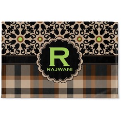 Moroccan Mosaic & Plaid Woven Mat (Personalized)