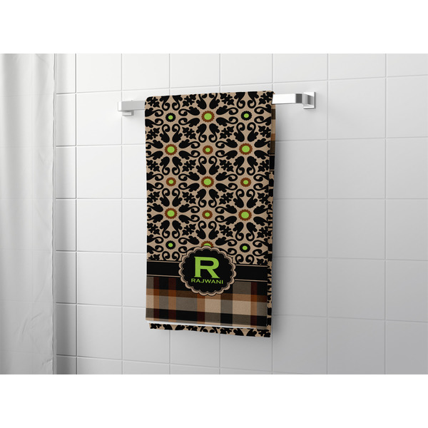 Moroccan Mosaic & Plaid Bath Towel - LIFESTYLE