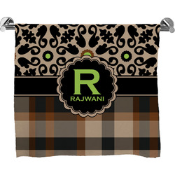 Moroccan Mosaic & Plaid Bath Towel (Personalized)