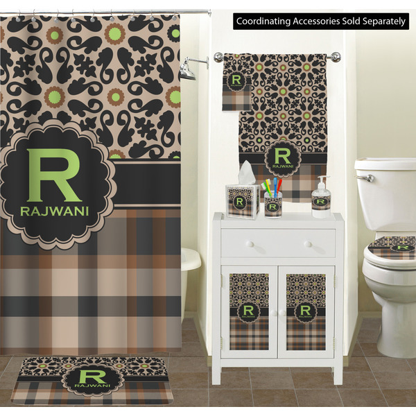 Moroccan Mosaic & Plaid Bathroom Scene