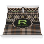 Moroccan Mosaic & Plaid Comforter Set - King (Personalized)